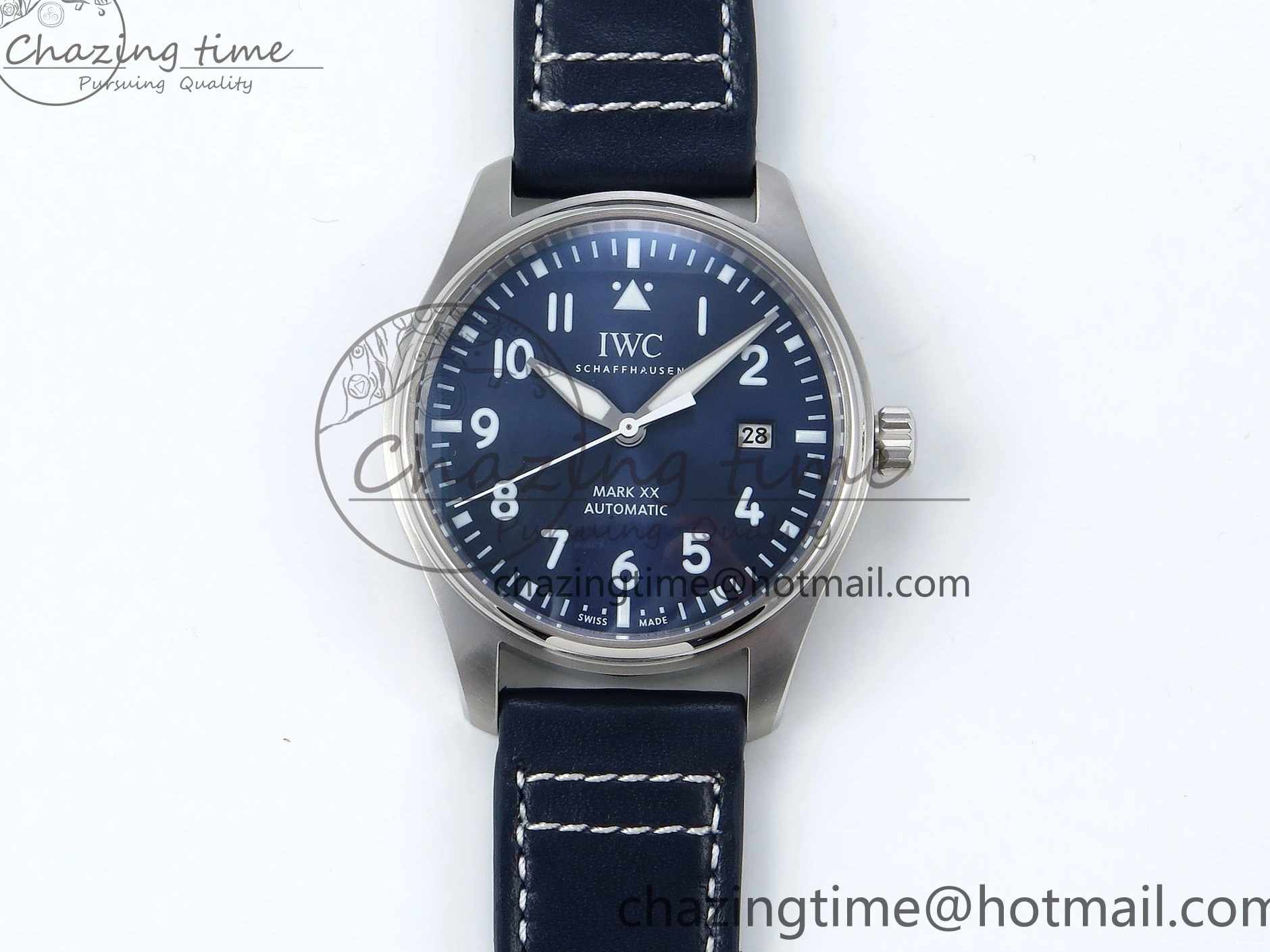 MIROTIME 0508 DailyWear Pilot Mark XX BLSF 1:1 Best Edition Blue Dial on Blue Leather Strap MIYOTA 7022